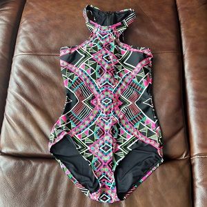 Coco rave size 32 B/C small swim suit. Multi color